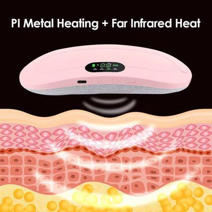 USB Menstrual Electric Heating Pad for Abdominal Vibration Massager Women Period Care Belly Heater Winter Warming Palace Belt