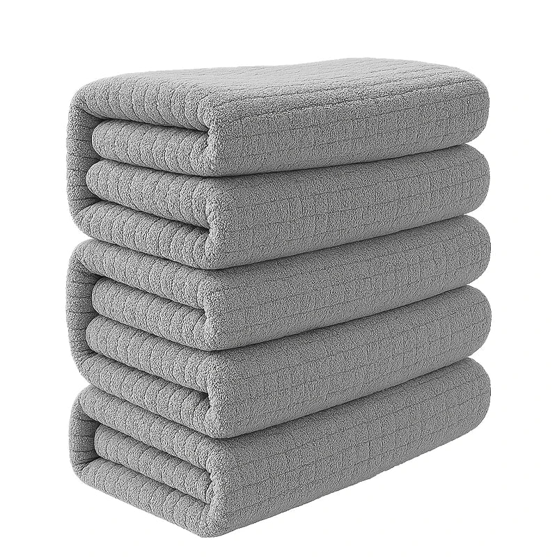 4Pcs Hotel Cotton Towels Bamboo Fiber Towels Sets Home Bath Towels Adults Face Towel Thick Absorbent Luxury Bathroom Towels