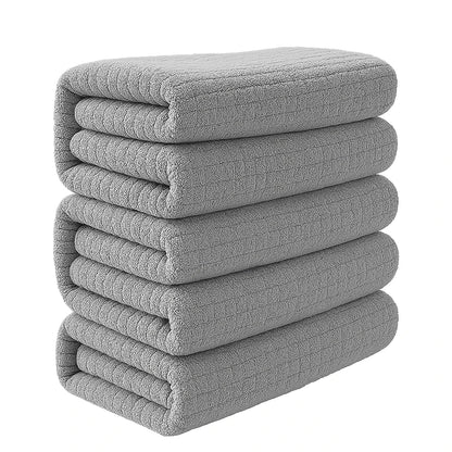 4Pcs Hotel Cotton Towels Bamboo Fiber Towels Sets Home Bath Towels Adults Face Towel Thick Absorbent Luxury Bathroom Towels