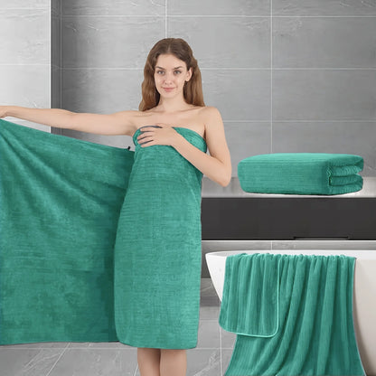 4Pcs Hotel Cotton Towels Bamboo Fiber Towels Sets Home Bath Towels Adults Face Towel Thick Absorbent Luxury Bathroom Towels